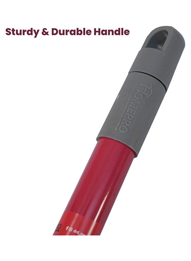 Home Pro ممسحة هوم برو - برأس إعادة تعبئة، رؤوس مسح ميكروفايبر متينة وعالية الامتصاص مع مقبض بطول 152 سم - Image 4